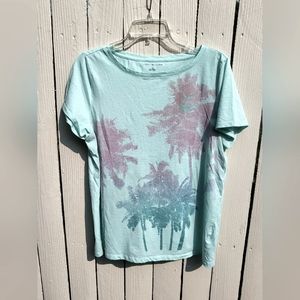 Tommy Hilfiger aqua graphic t shirt, large